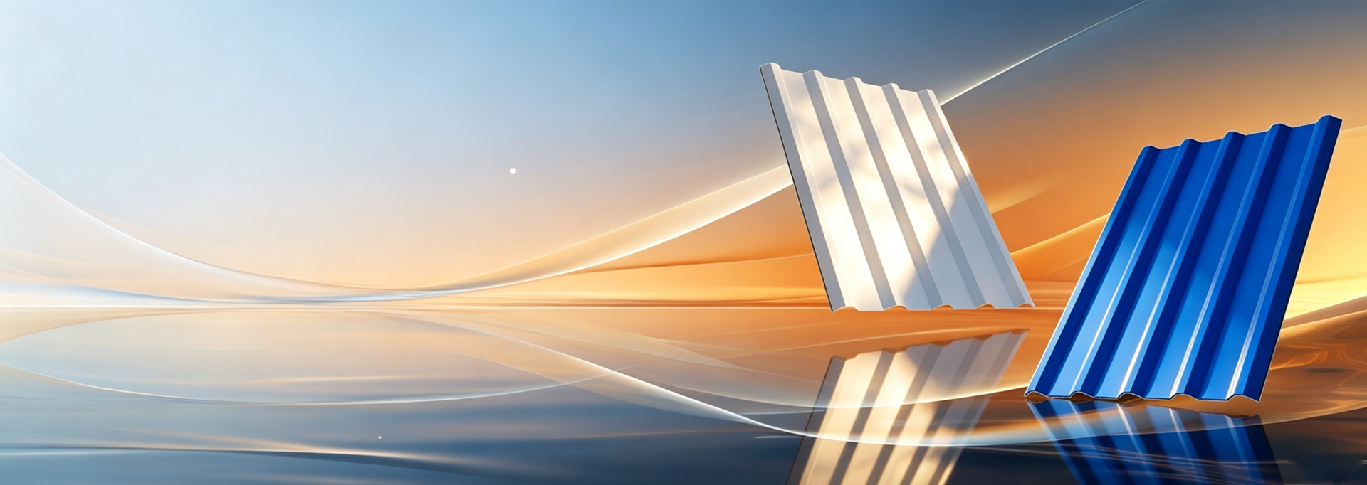 Hoja de techo trapezoidal de PVC Twinwall