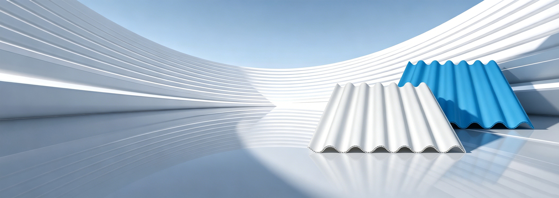 Hoja de techo corrugado Twinwall UPVC